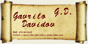 Gavrilo Davidov vizit kartica